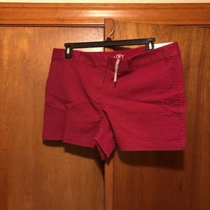 Red striped shorts